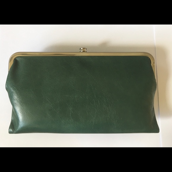 HOBO Handbags - NWT Hobo Lauren Leather Clutch Wallet Green